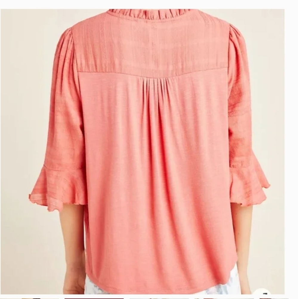 Dolan V-neck Ruffle Blouse - Picture 2 of 13